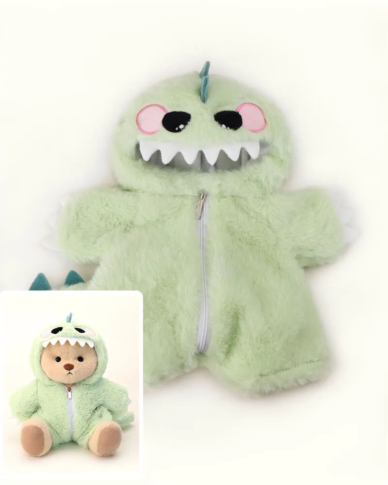 Urso Dinossauro Peludo Verde™ | Urso de Pelúcia Feito à Mão
