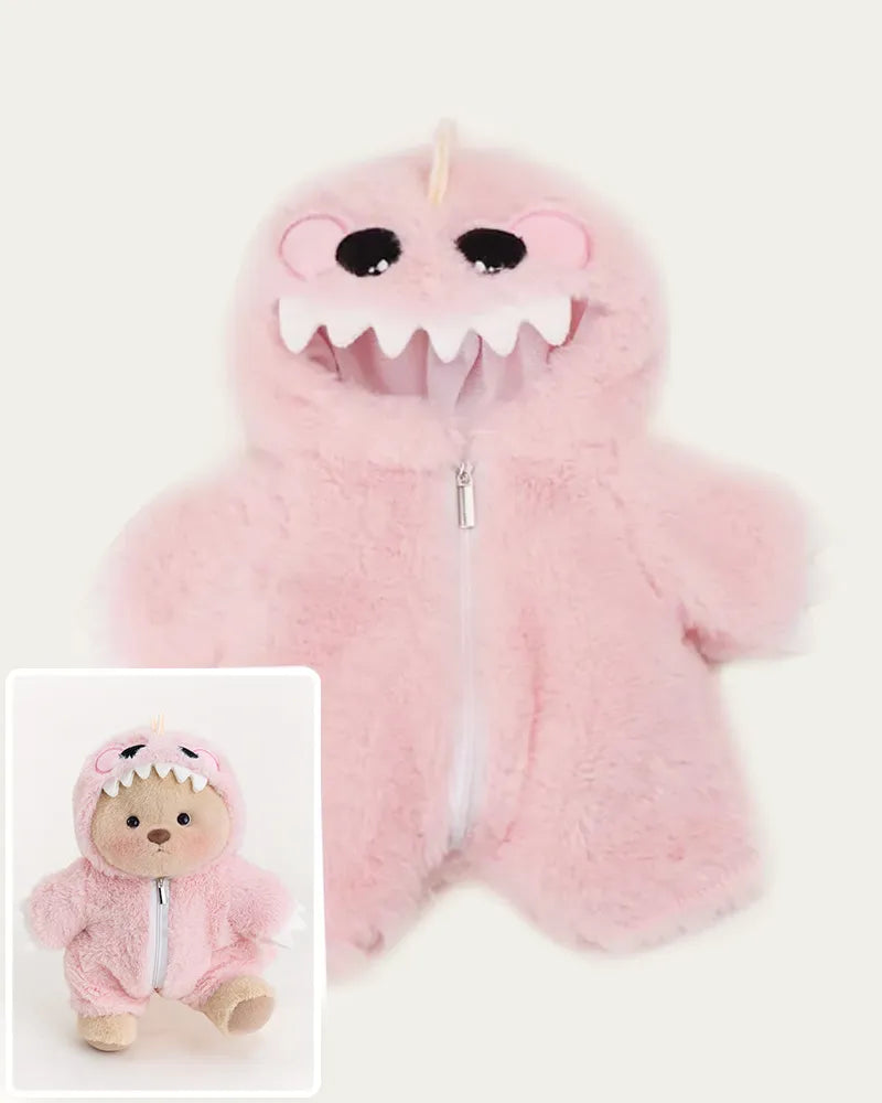 Urso Dinossauro Peludo Rosa™ | Urso de Pelúcia Feito à Mão