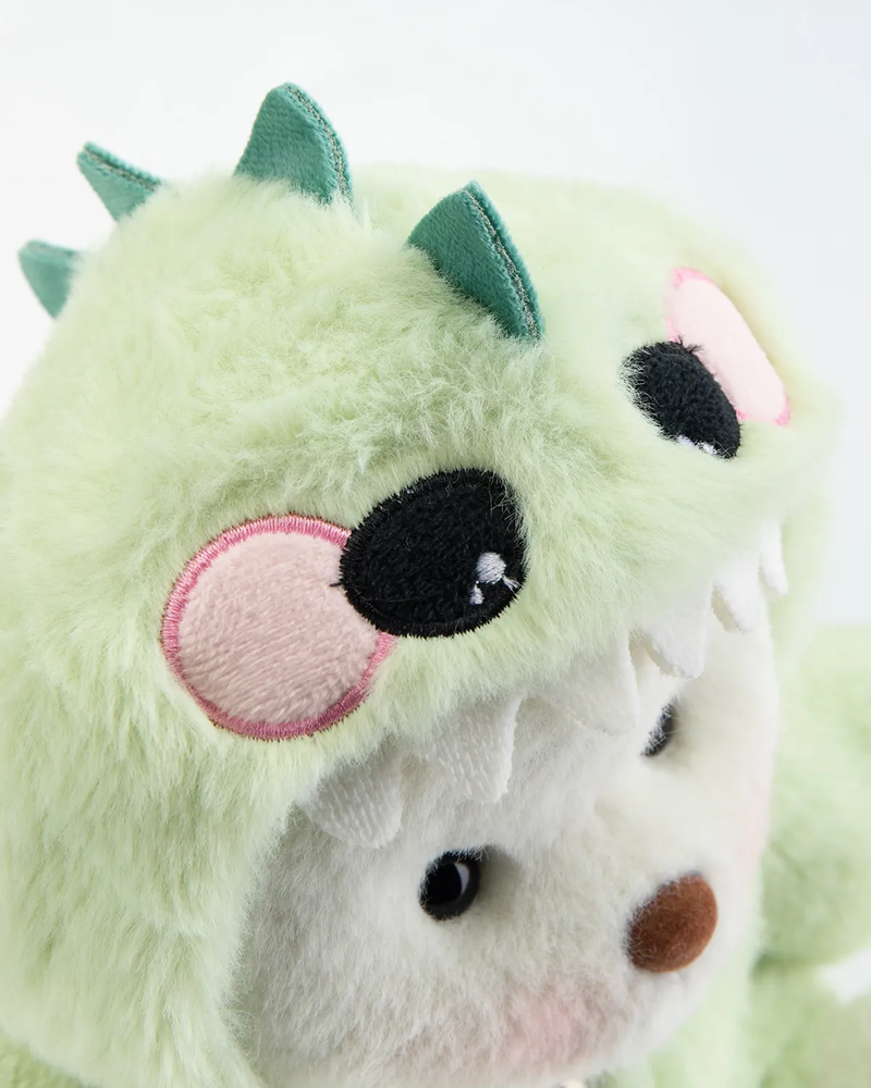 Urso Dinossauro Peludo Verde™ | Urso de Pelúcia Feito à Mão