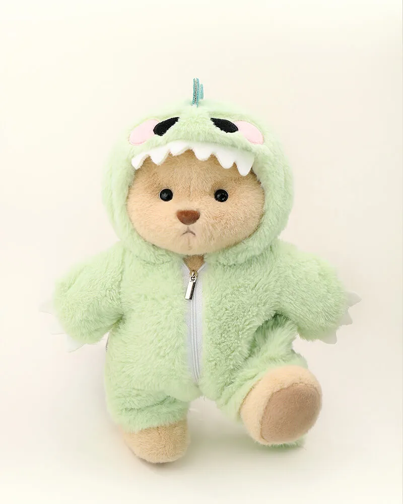Urso Dinossauro Peludo Verde™ | Urso de Pelúcia Feito à Mão