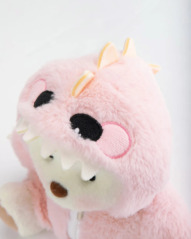 Urso Dinossauro Peludo Rosa™ | Urso de Pelúcia Feito à Mão