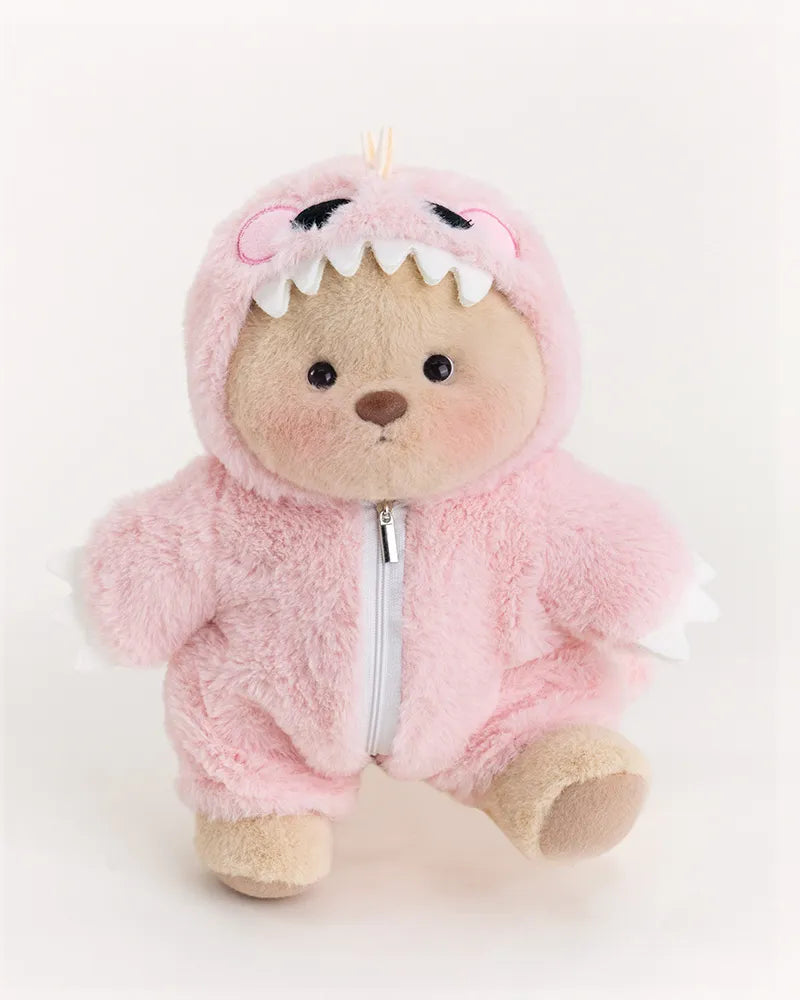 Urso Dinossauro Peludo Rosa™ | Urso de Pelúcia Feito à Mão
