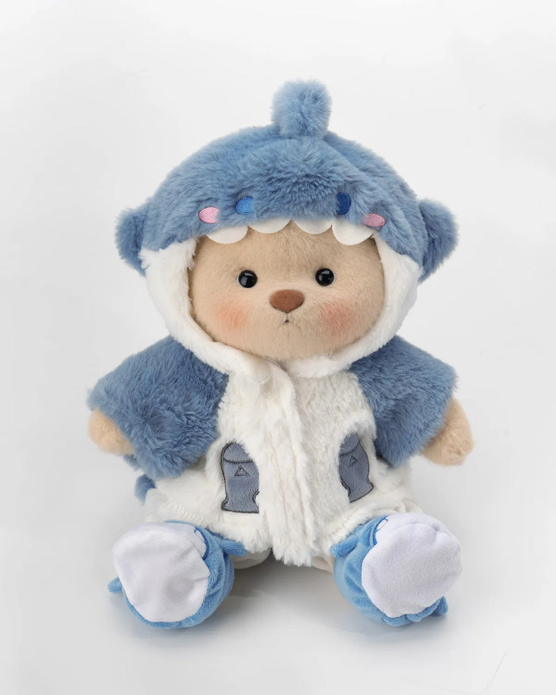 Urso Tubarão Peludo Azul™ | Urso de Pelúcia Feito à Mão