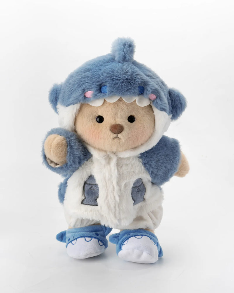 Urso Tubarão Peludo Azul™ | Urso de Pelúcia Feito à Mão