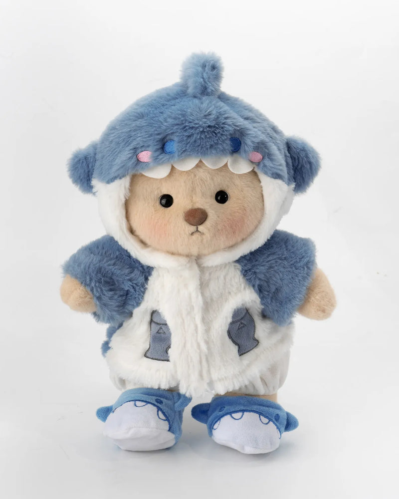 Urso Tubarão Peludo Azul™ | Urso de Pelúcia Feito à Mão