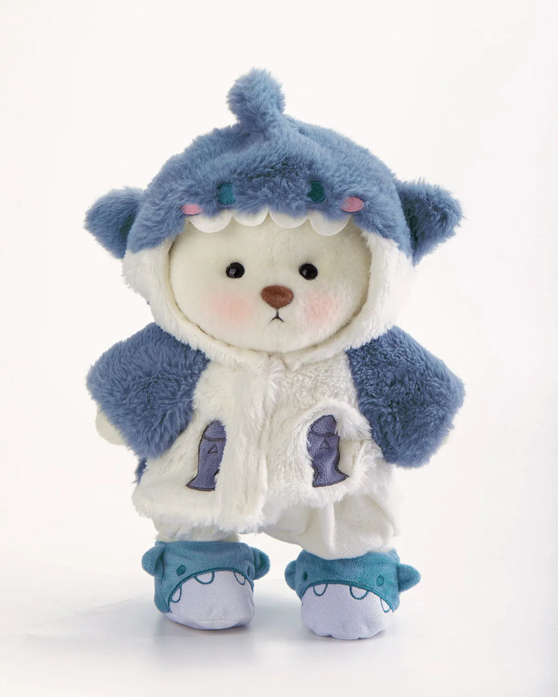 Urso Tubarão Peludo Azul™ | Urso de Pelúcia Feito à Mão