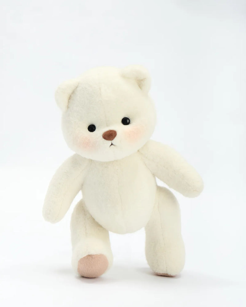 Urso Branco Peludo™ | Urso de Pelúcia Feito à Mão