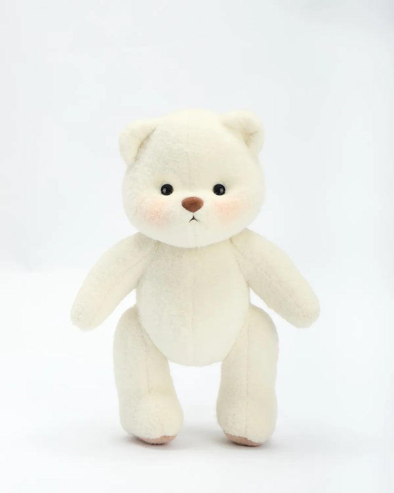 Urso Branco Peludo™ | Urso de Pelúcia Feito à Mão