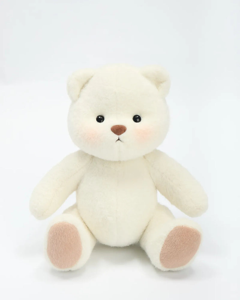 Urso Branco Peludo™ | Urso de Pelúcia Feito à Mão