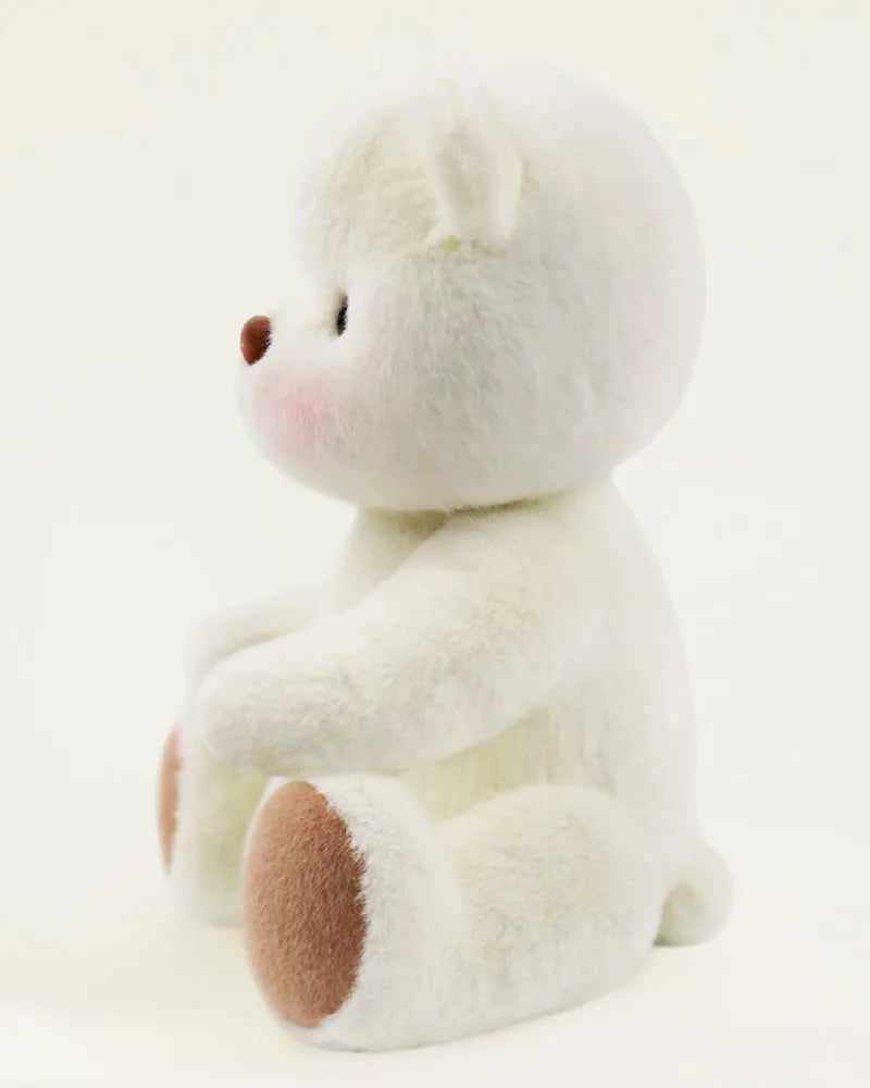 Urso Branco Peludo™ | Urso de Pelúcia Feito à Mão