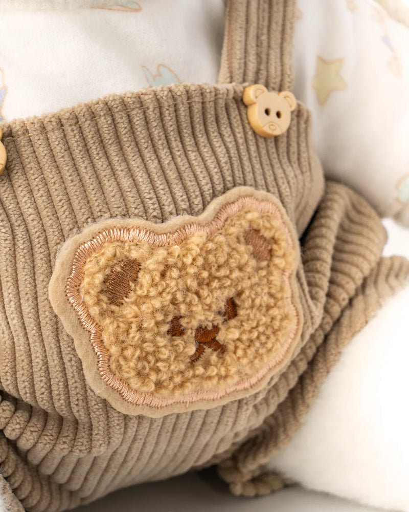 Urso Jardineiro Peludo™ | Urso de Pelúcia Feito à Mão