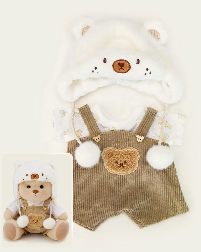 Urso Jardineiro Peludo™ | Urso de Pelúcia Feito à Mão
