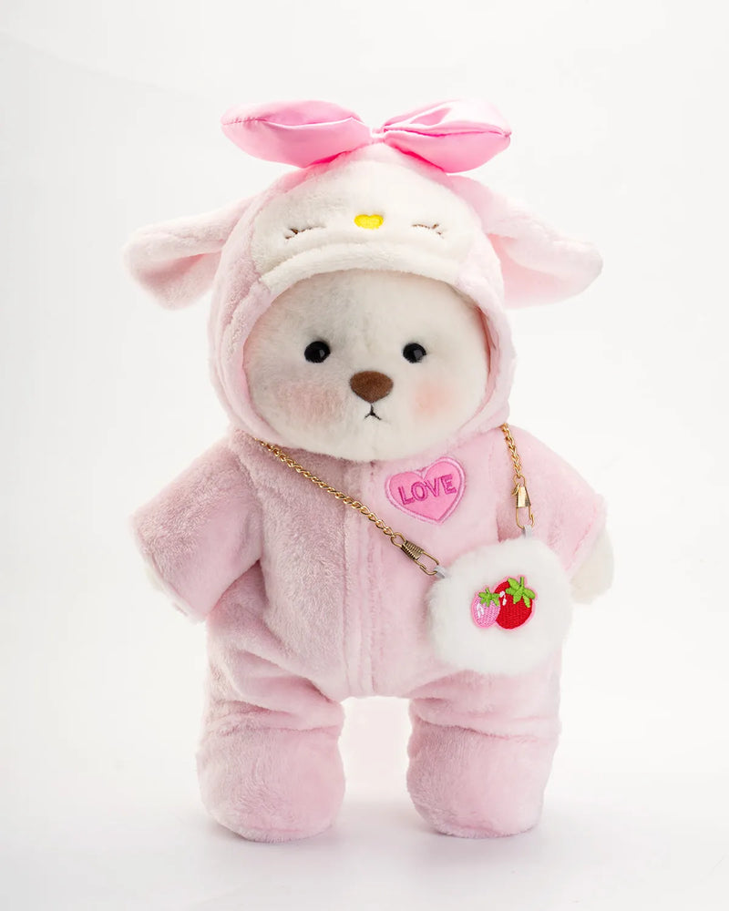 Urso Morango Peludo™ | Urso de Pelúcia Feito à Mão