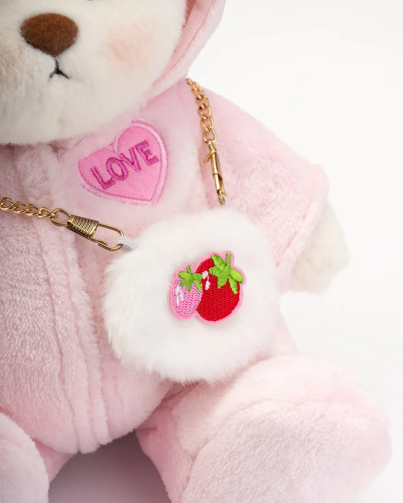 Urso Morango Peludo™ | Urso de Pelúcia Feito à Mão