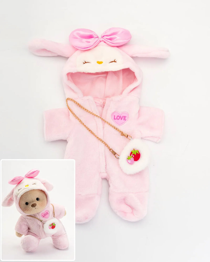 Urso Morango Peludo™ | Urso de Pelúcia Feito à Mão