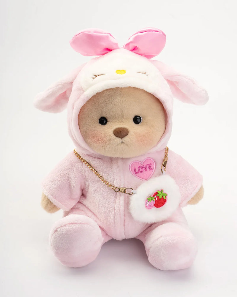 Urso Morango Peludo™ | Urso de Pelúcia Feito à Mão