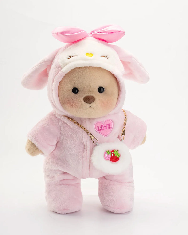 Urso Morango Peludo™ | Urso de Pelúcia Feito à Mão