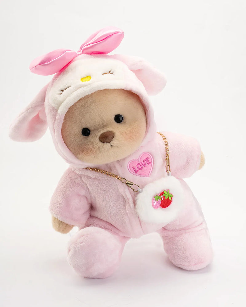 Urso Morango Peludo™ | Urso de Pelúcia Feito à Mão