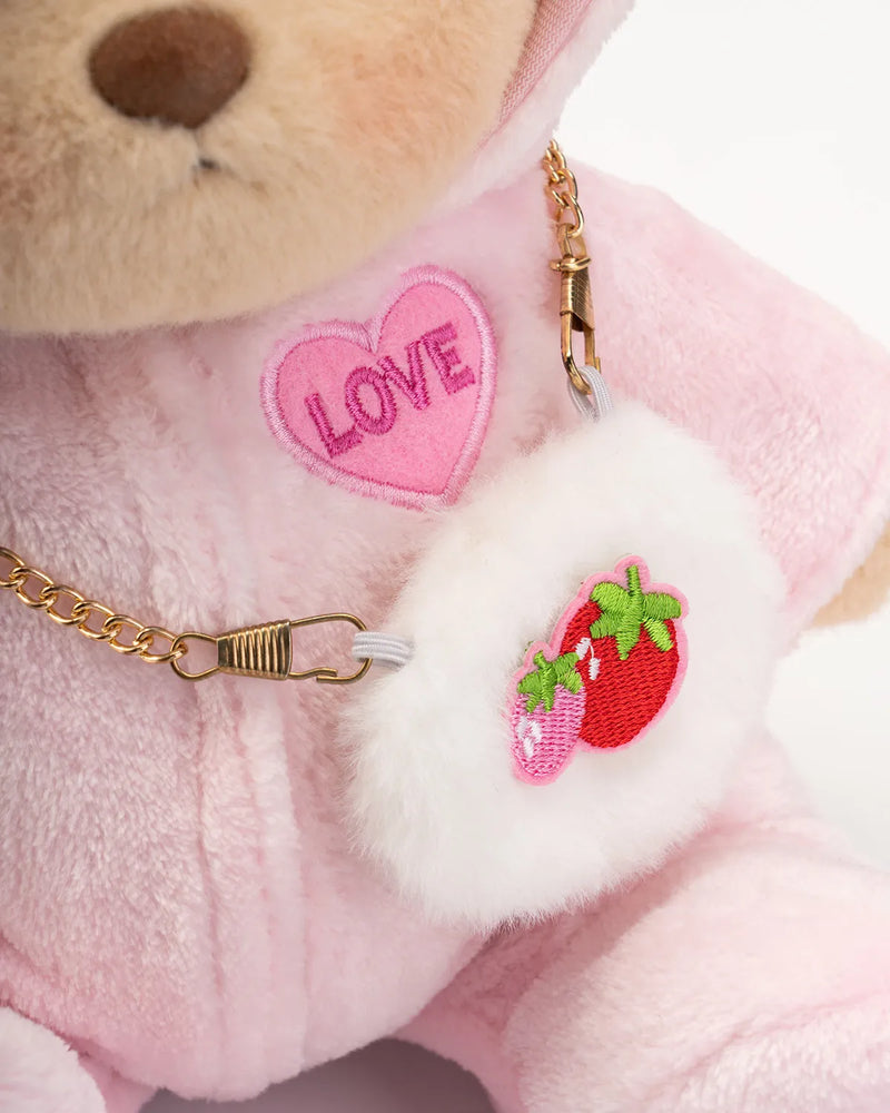 Urso Morango Peludo™ | Urso de Pelúcia Feito à Mão