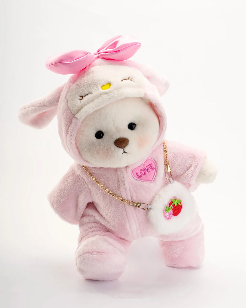 Urso Morango Peludo™ | Urso de Pelúcia Feito à Mão