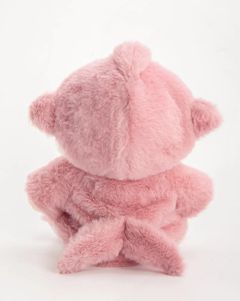 Urso Tubarão Peludo Rosa™ | Urso de Pelúcia Feito à Mão