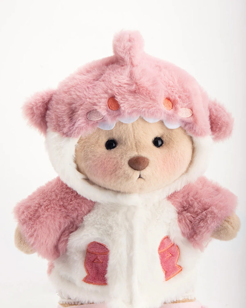 Urso Tubarão Peludo Rosa™ | Urso de Pelúcia Feito à Mão